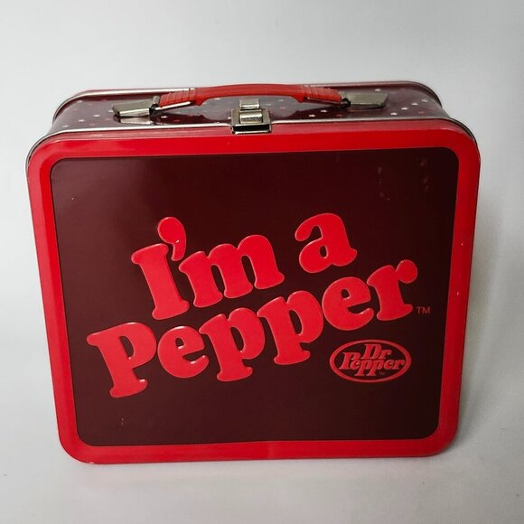 Dr. Pepper Soda Pop Metal Lunch Box 2010 RETRO Look - Picture 1 of 7
